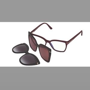 Tom ford prescription glasses+2 clip on magnetic sunglasses